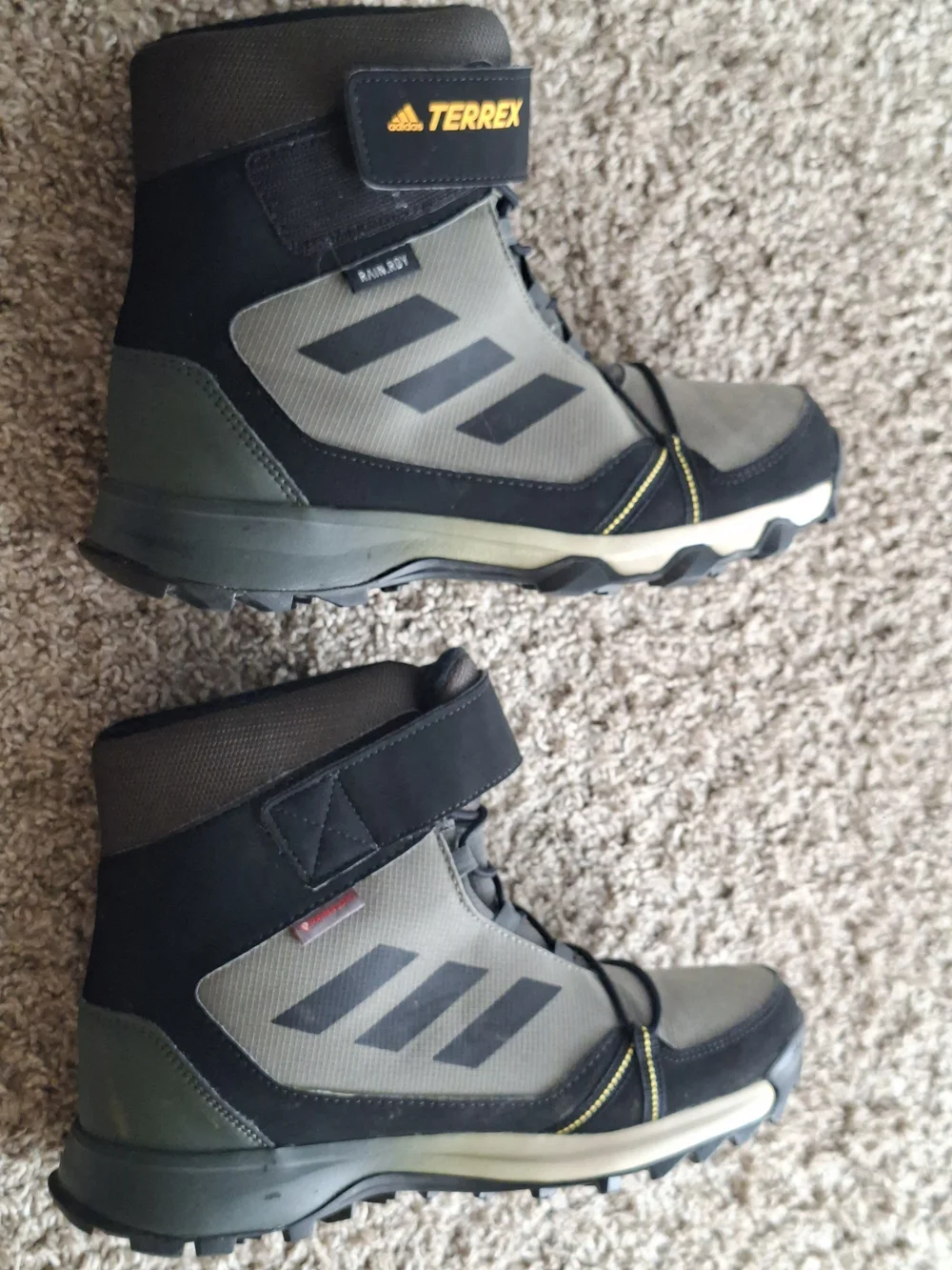 Adidas Terrex RAIN.RDY Winter Hiking Boots Gray/Black Men's Size 6.5 Waterproof